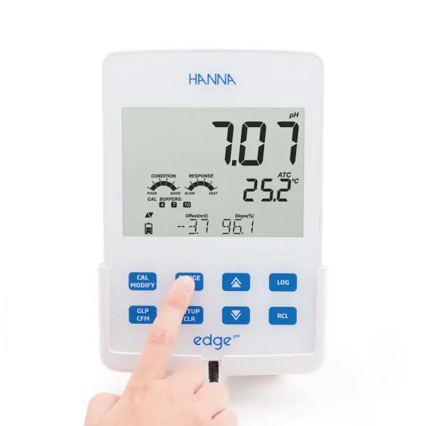 Máy đo pH/ORP/Nhiệt độ - Edge đơn chỉ tiêu Hanna HI2002-02